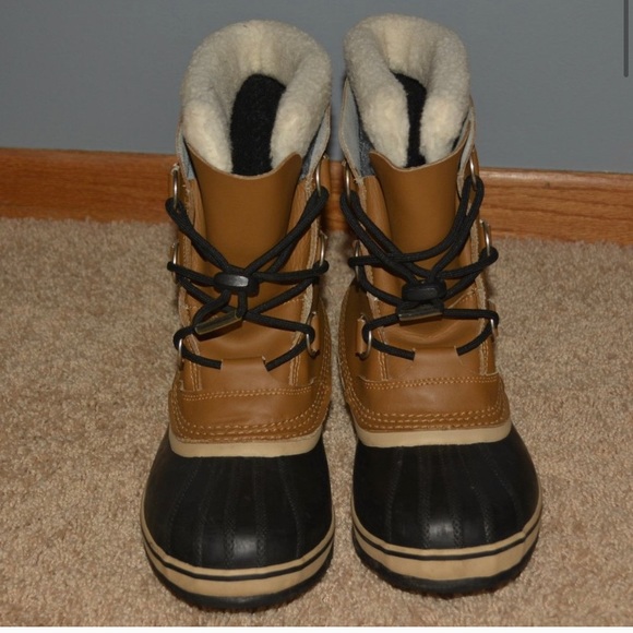 SOREL Womens Light Brown/Black Waterproof Boots 7 - Picture 2 of 5